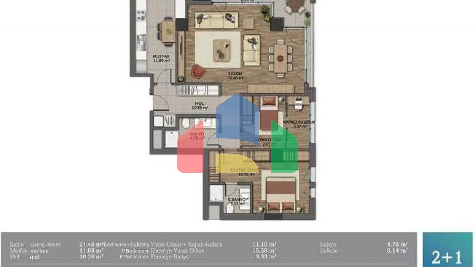 Квартира 3+1 в Стамбуле