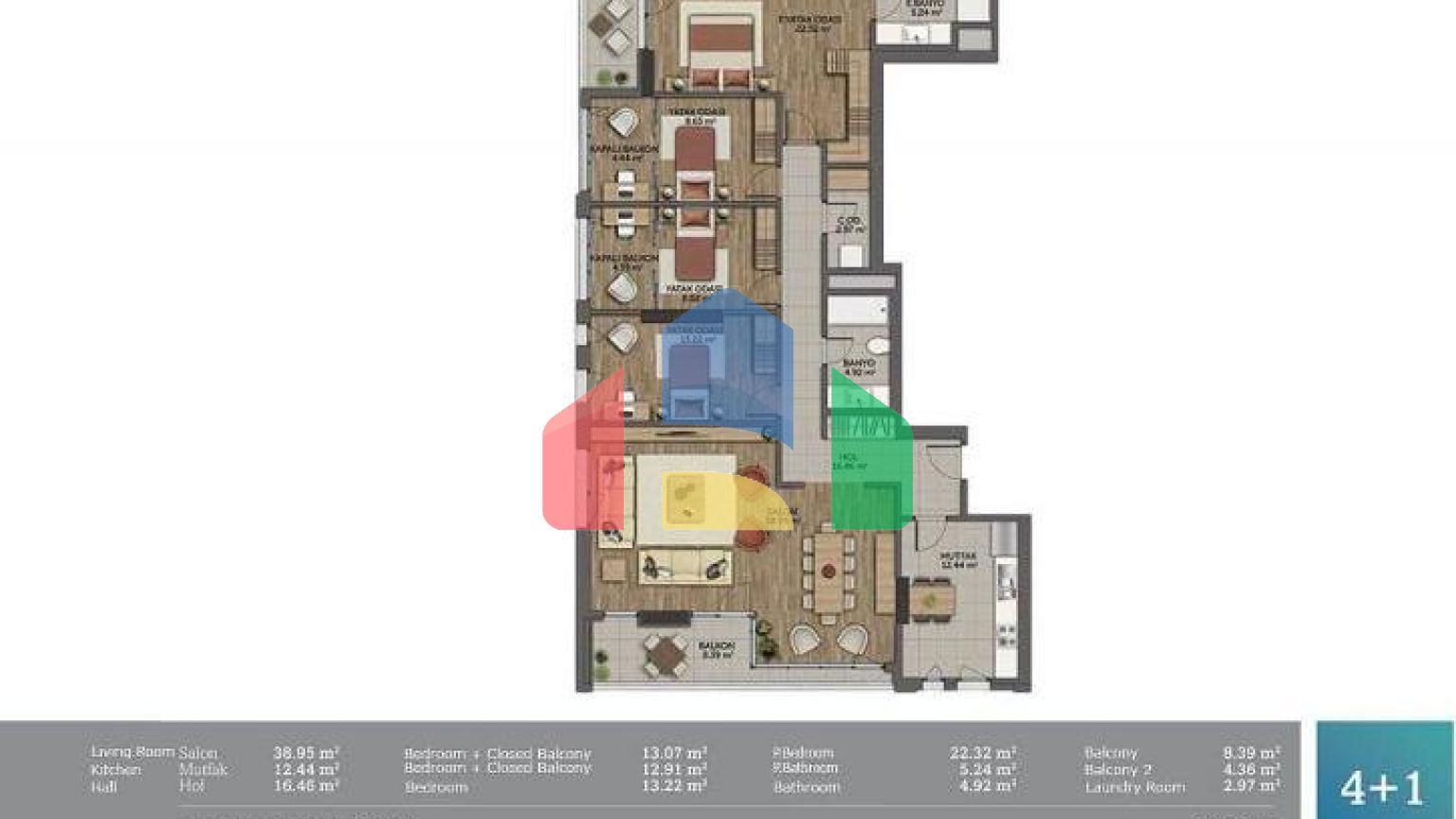 Квартира 3+1 в Стамбуле