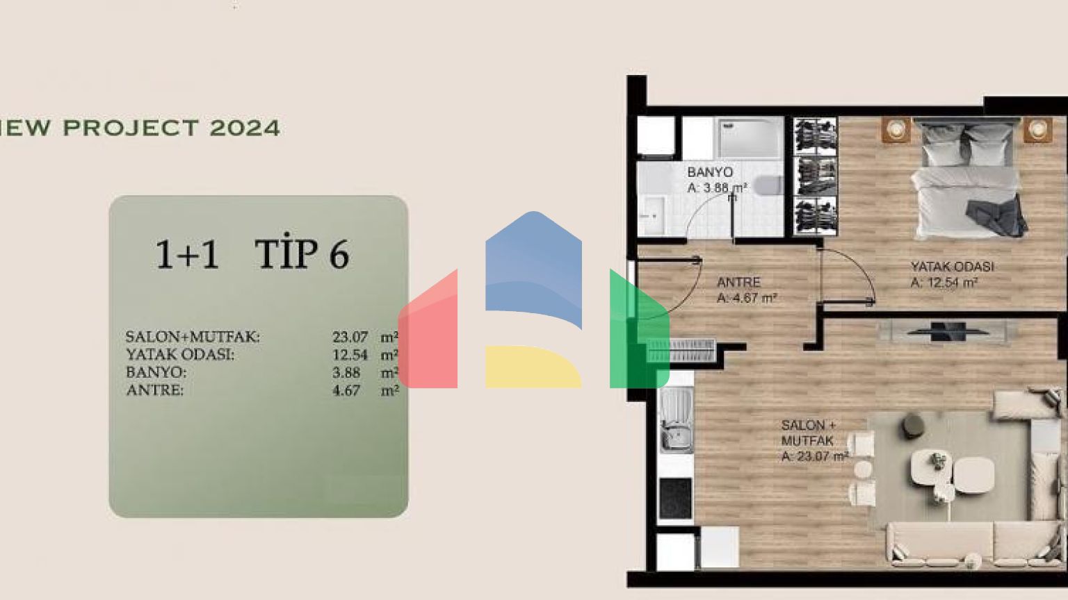 Квартира 1+1 в Стамбуле