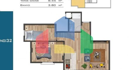 Квартира 2+1 в Стамбуле