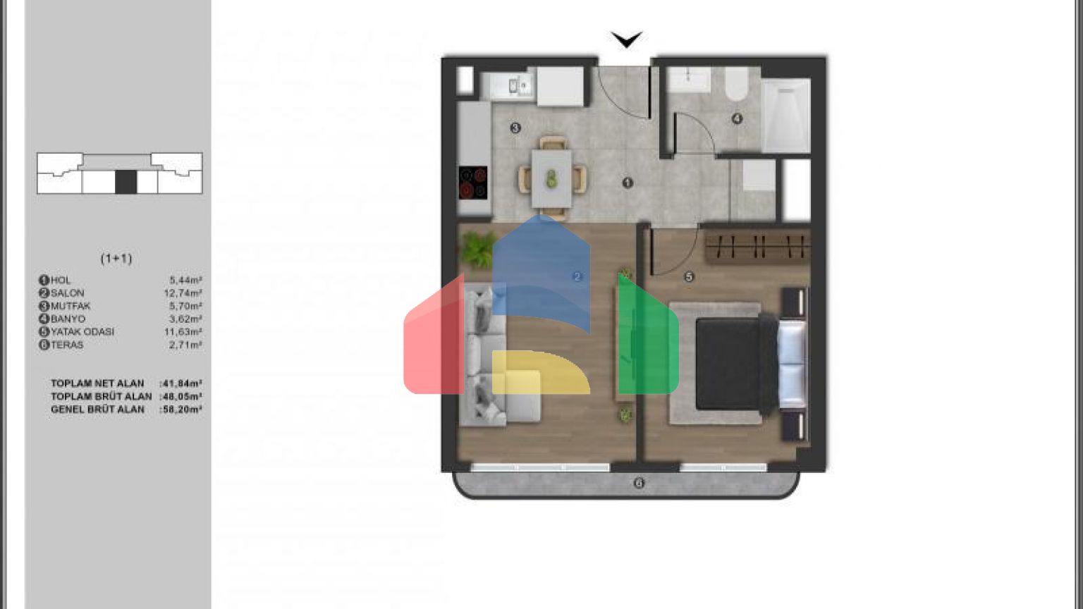 Квартира 2+1 в Стамбуле