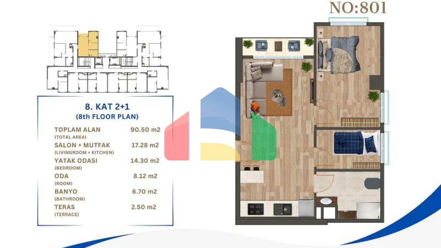 Квартира 2+1 в Стамбуле