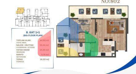 Квартира 2+1 в Стамбуле