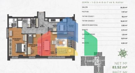 Квартира 1+1 в Стамбуле