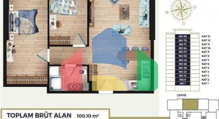 Квартира 2+1 в Стамбуле