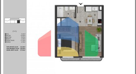 Квартира 1+1 в Стамбуле