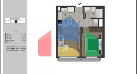 Квартира 1+1 в Стамбуле