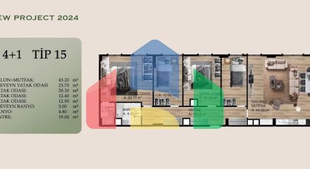 Квартира 3+1 в Стамбуле