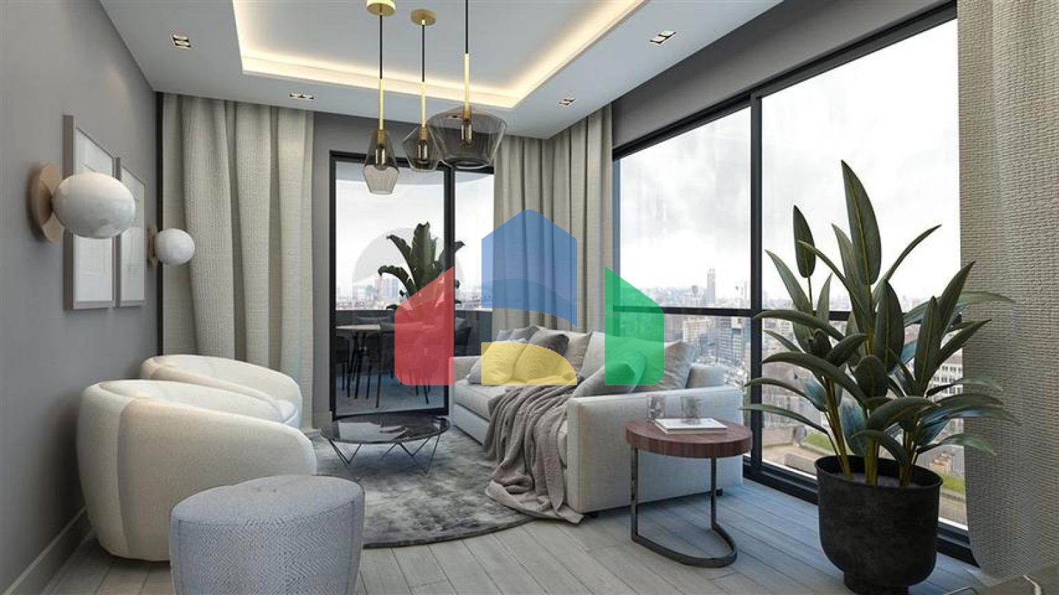 Привлекательный проект в 600 м от моря в Мерсине