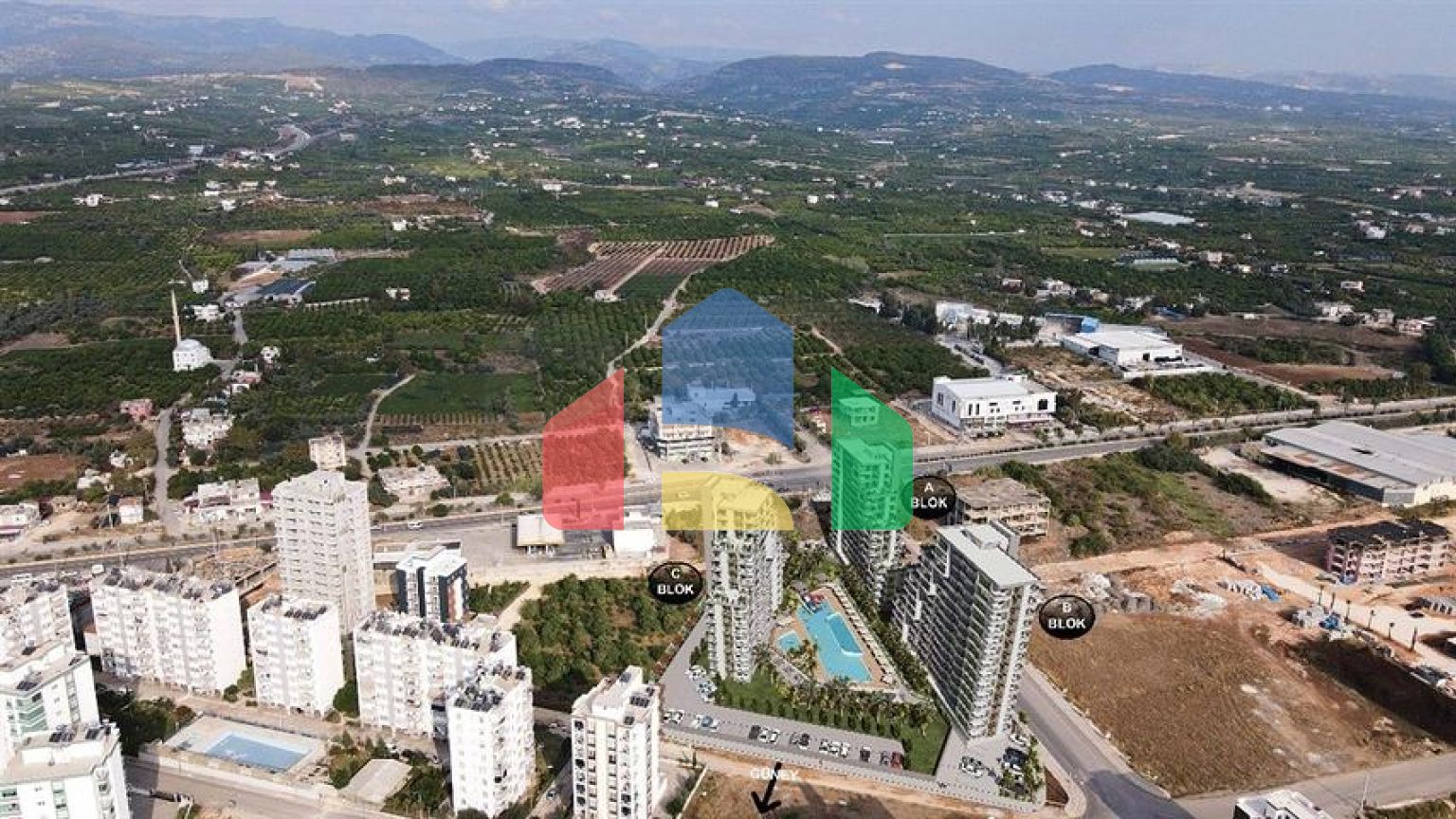 Привлекательный проект в 600 м от моря в Мерсине