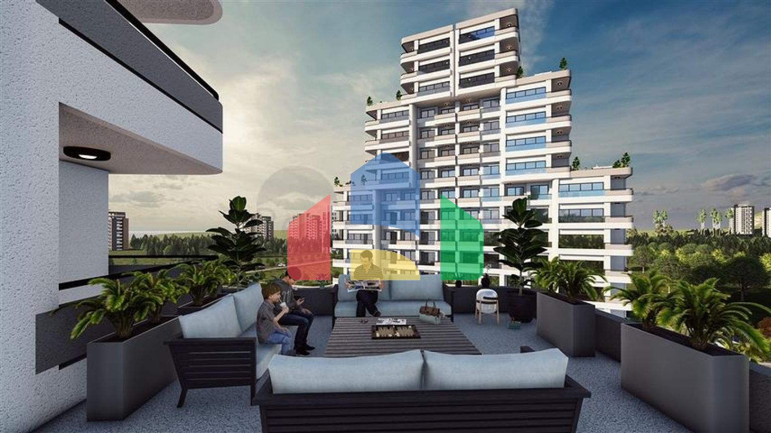 Привлекательный проект в 600 м от моря в Мерсине