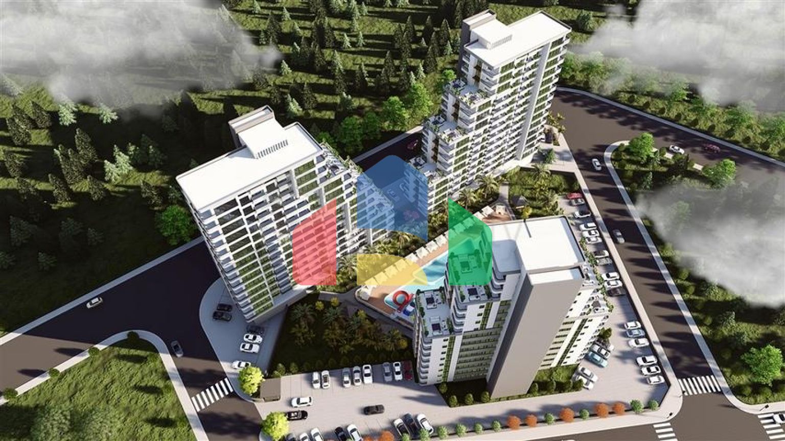 Привлекательный проект в 600 м от моря в Мерсине