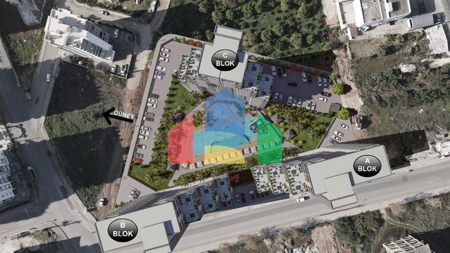 Привлекательный проект в 600 м от моря в Мерсине