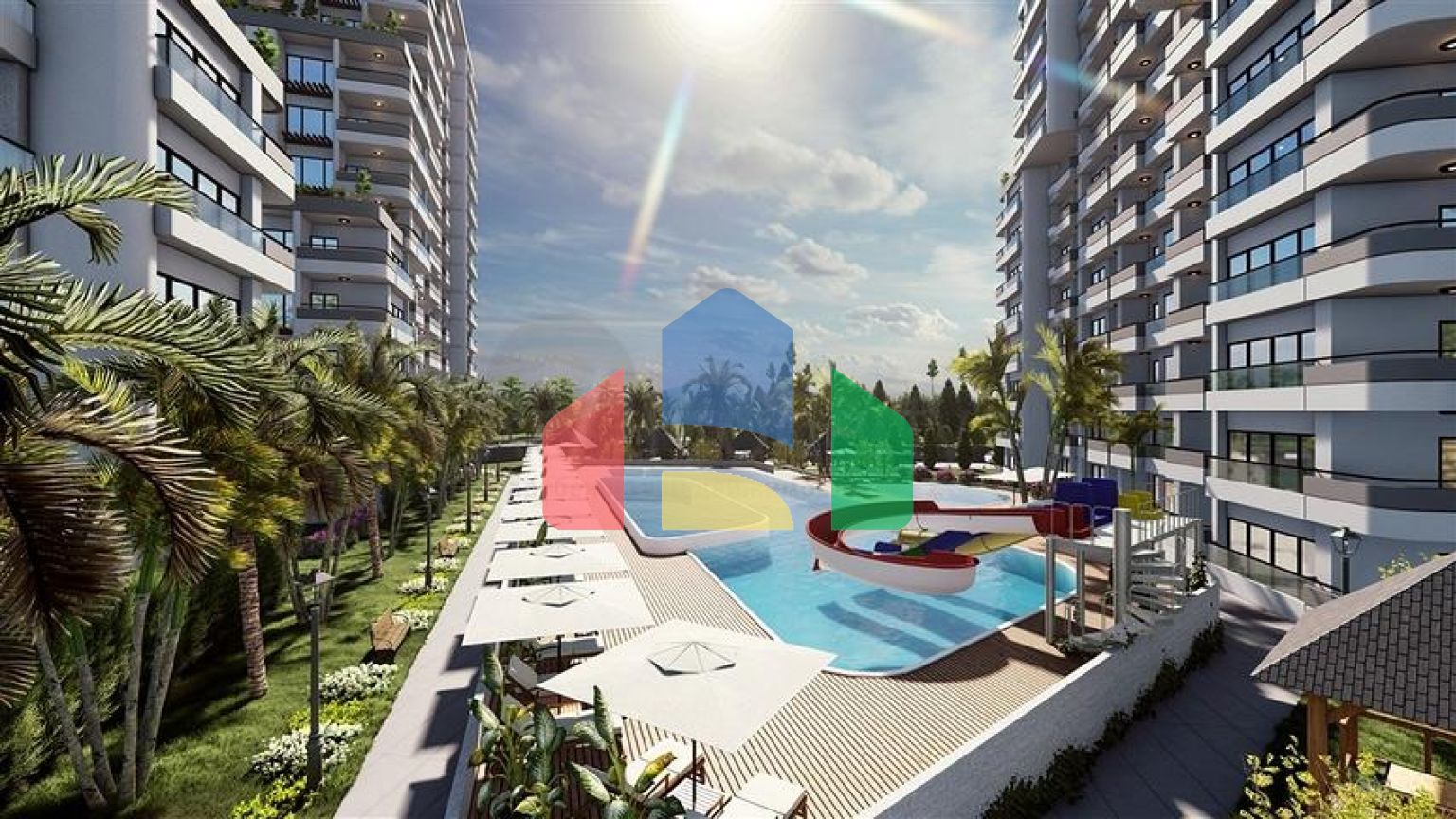 Привлекательный проект в 600 м от моря в Мерсине