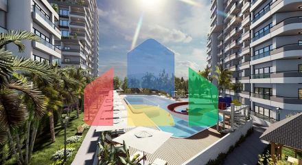 Привлекательный проект в 600 м от моря в Мерсине