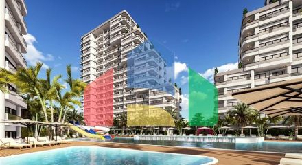 Привлекательный проект в 600 м от моря в Мерсине