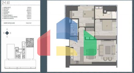 Квартира 4+1 с видом на море в Стамбуле
