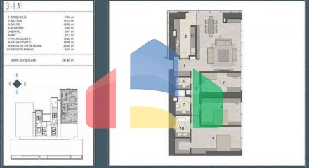 Квартира 4+1 с видом на море в Стамбуле