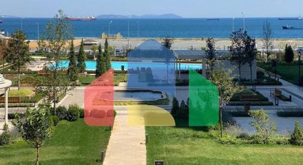 Квартира 2 + 1 з видом на море в Стамбулі