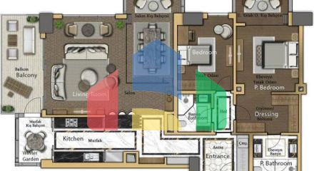 Квартира 2 + 1 з видом на море в Стамбулі