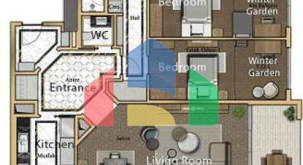 Квартира 4+1 с видом на море в Стамбуле