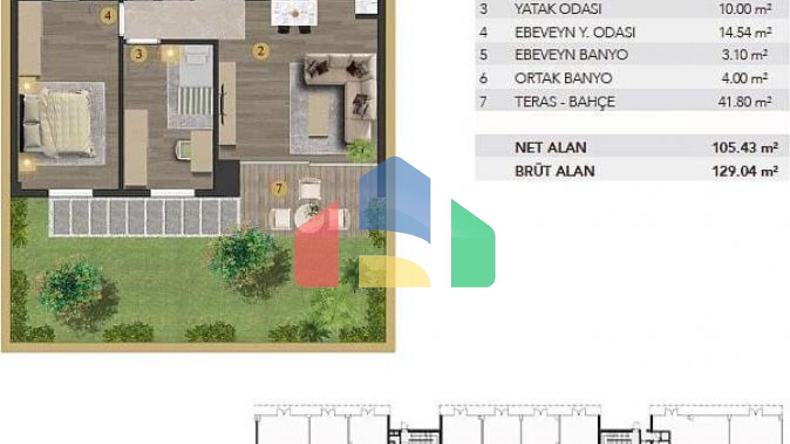 Квартира 1+1 в Стамбуле
