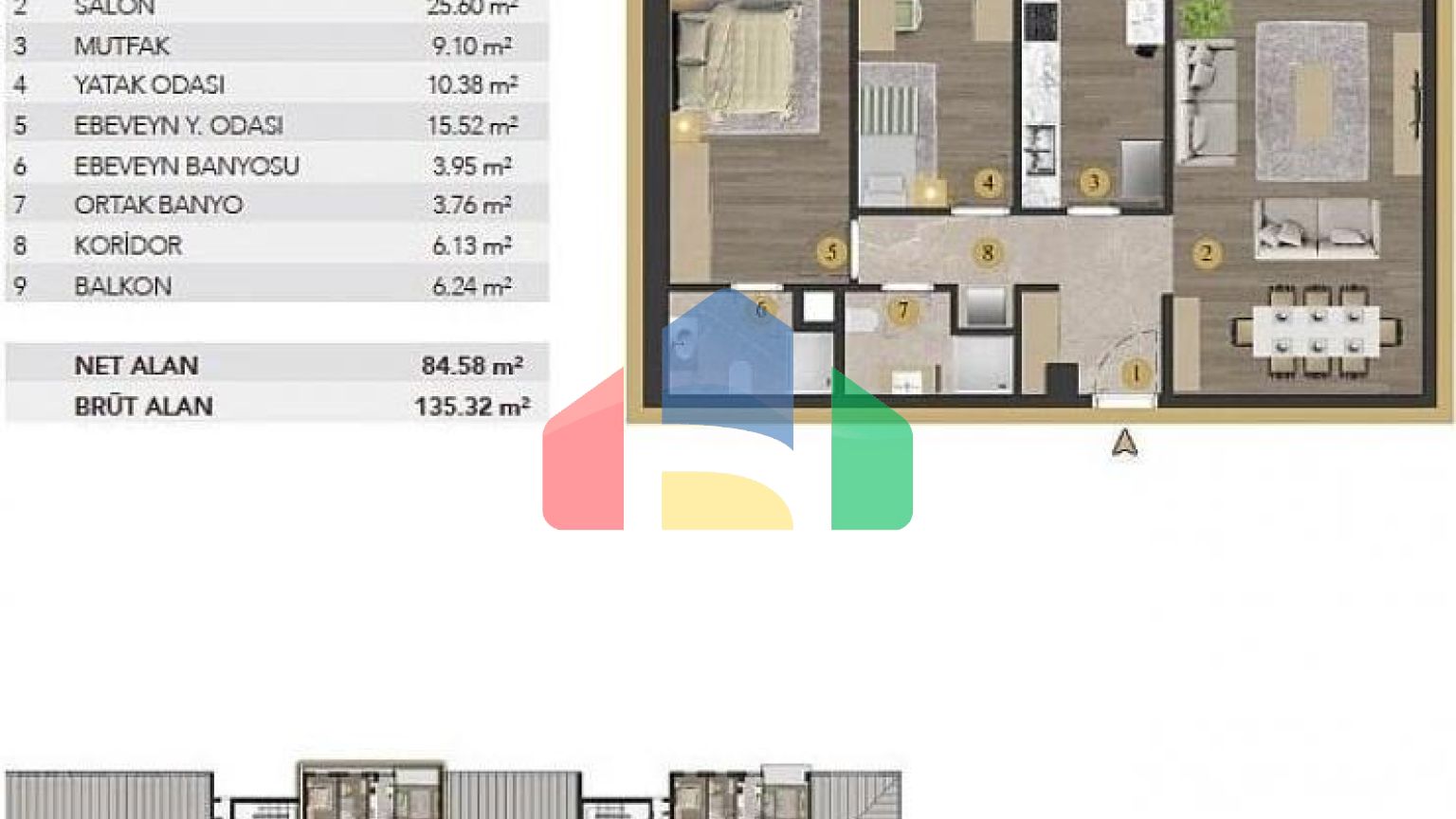 Квартира 1+1 в Стамбуле