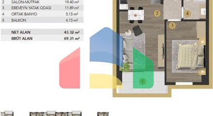 Квартира 1+1 в Стамбуле Квартира 1+1 в Стамбуле