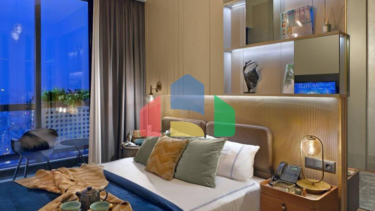 Квартира 1+1 с видом на море в Стамбуле