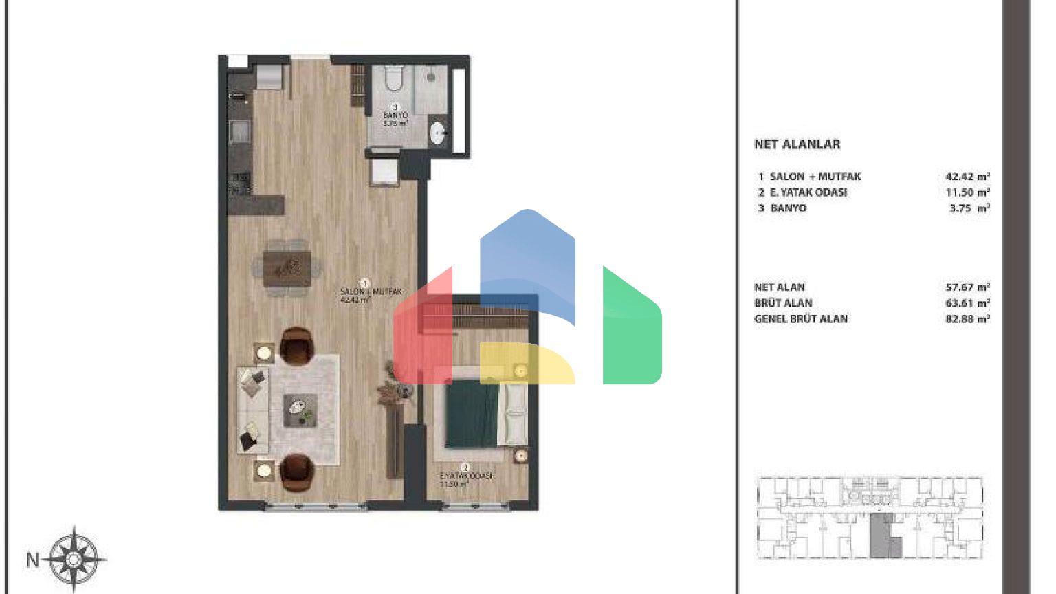 Квартира 3+1 в Стамбуле