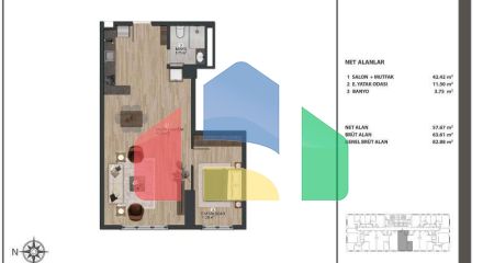 Квартира 1+1 в Стамбуле