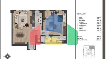 Квартира 1+1 в Стамбуле