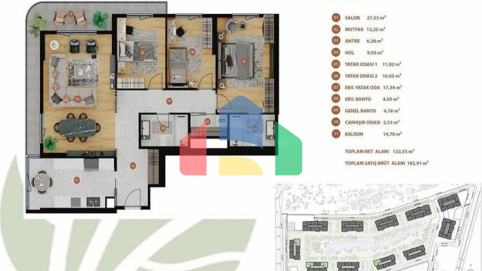 Квартира 3+1 в Стамбуле