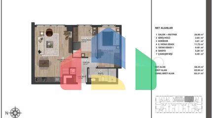 Квартира 2+1 в Стамбуле