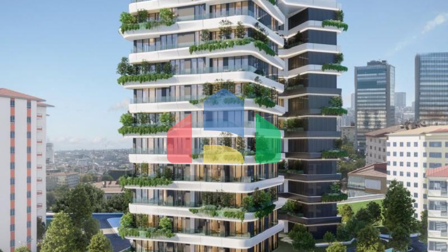 Квартира 2+1 с видом на море в Стамбуле