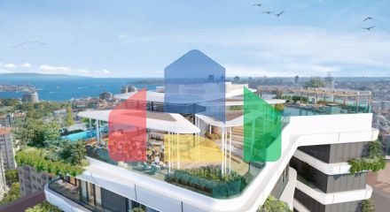 Квартира 2+1 с видом на море в Стамбуле