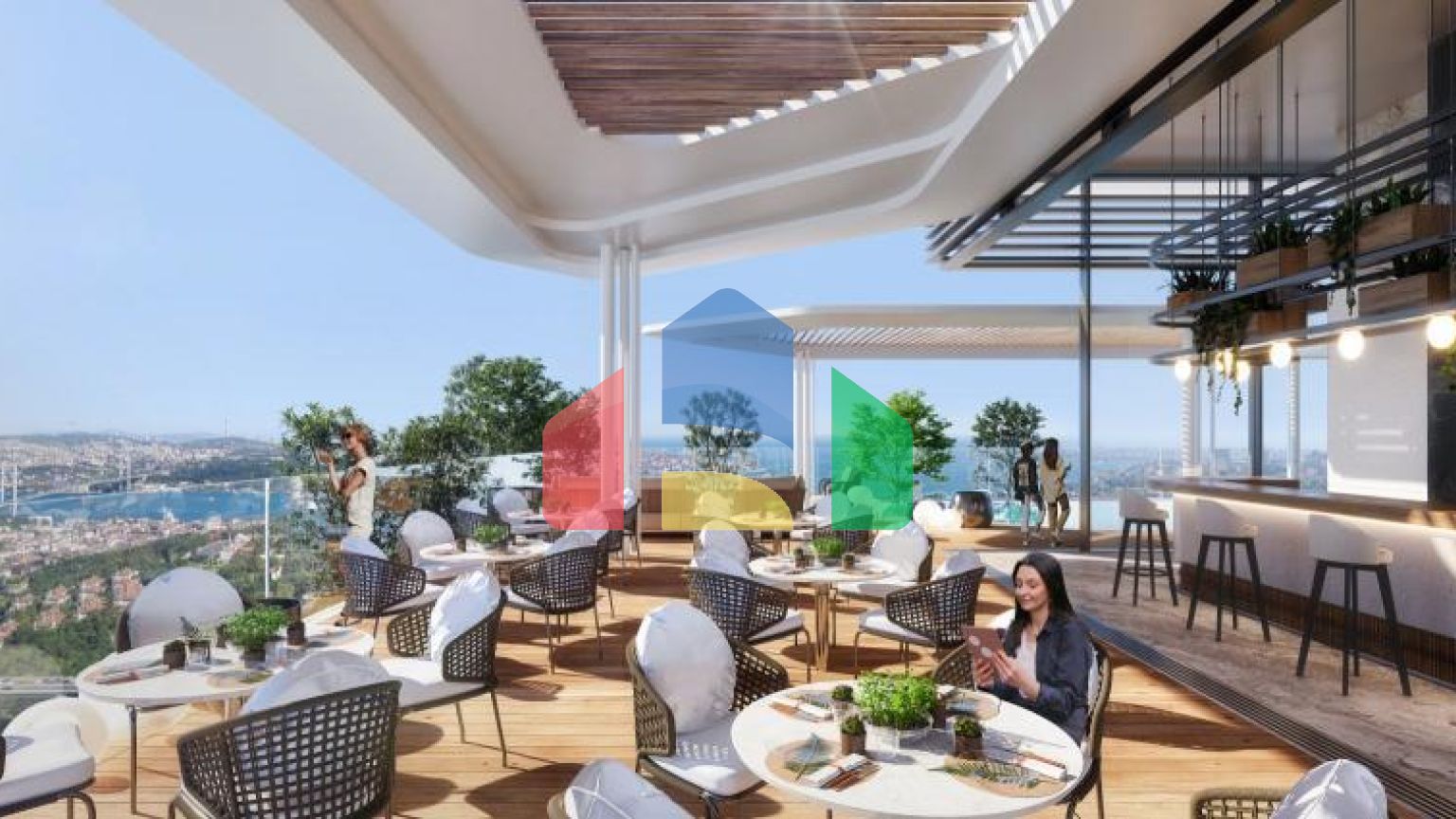 Квартира 2+1 с видом на море в Стамбуле