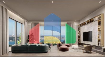 Квартира 2+1 с видом на море в Стамбуле