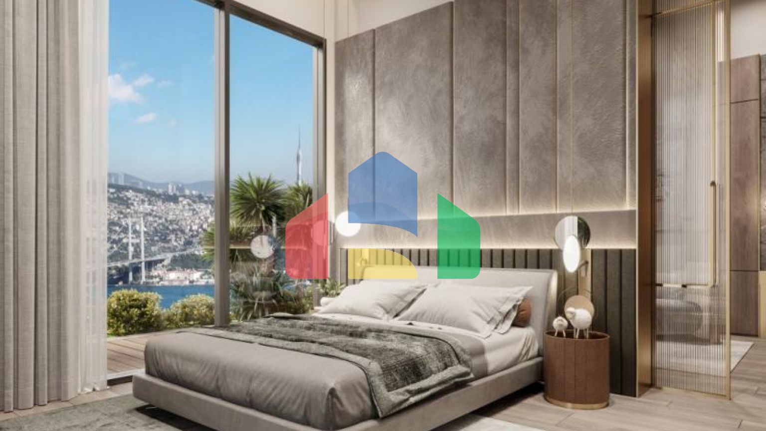 Квартира 2+1 с видом на море в Стамбуле