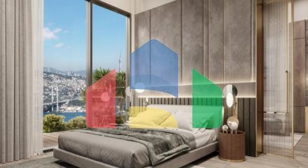 Квартира 2+1 с видом на море в Стамбуле