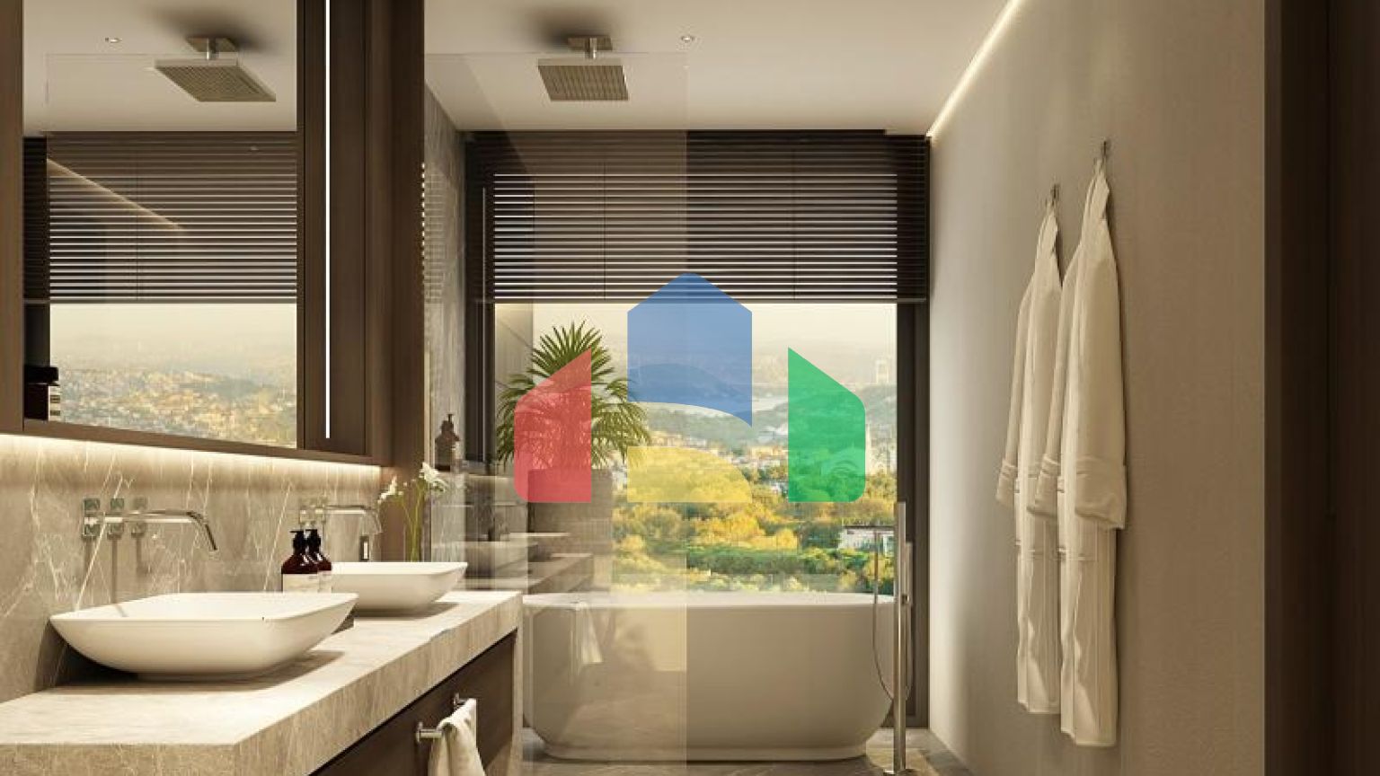 Квартира 2+1 с видом на море в Стамбуле