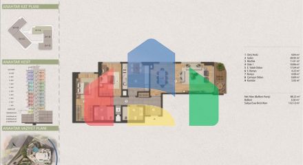 Квартира 2+1 с видом на море в Стамбуле