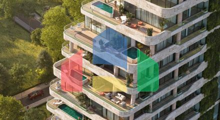 Квартира 1+1 с видом на море в Стамбуле