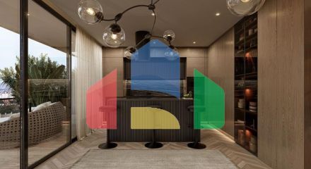 Квартира 1+1 с видом на море в Стамбуле