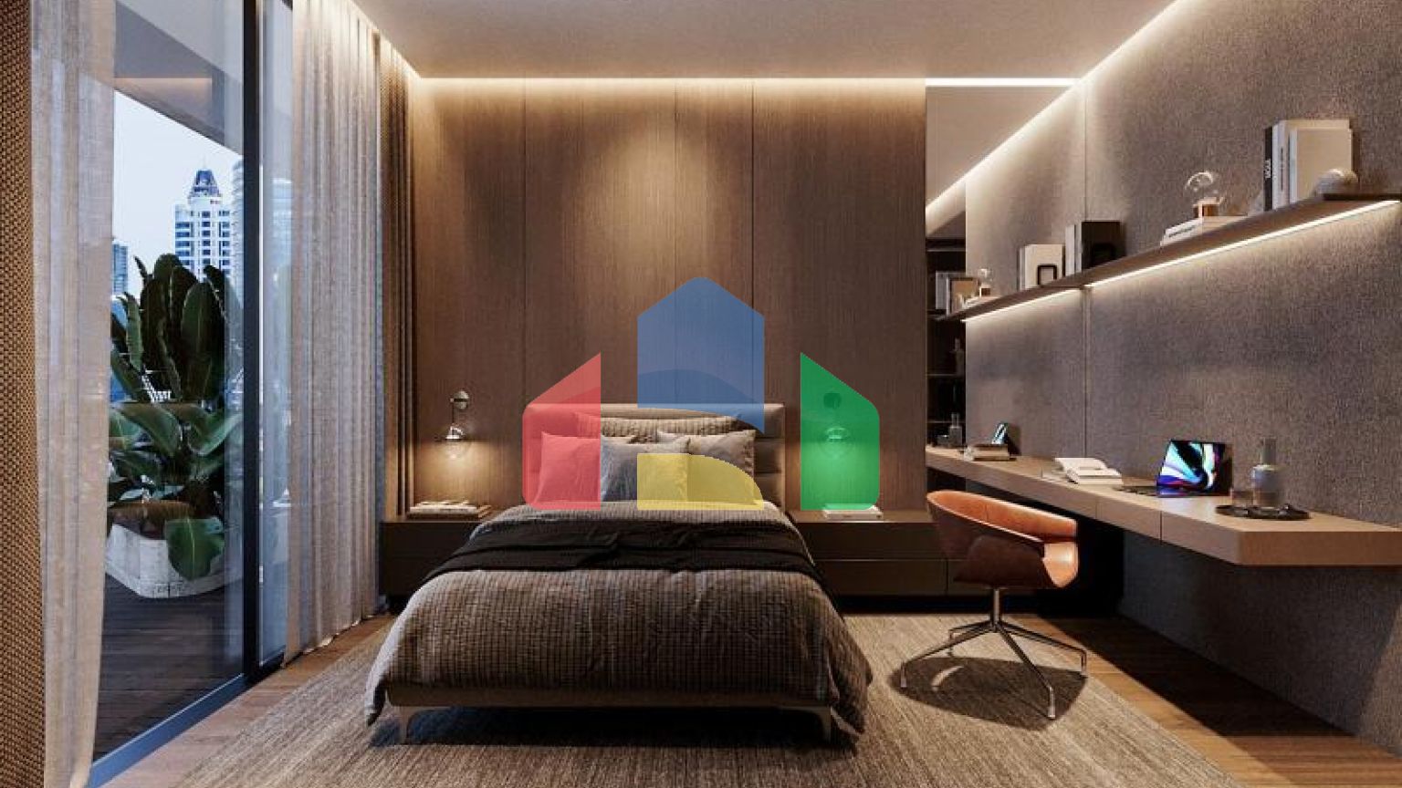 Квартира 1+1 с видом на море в Стамбуле