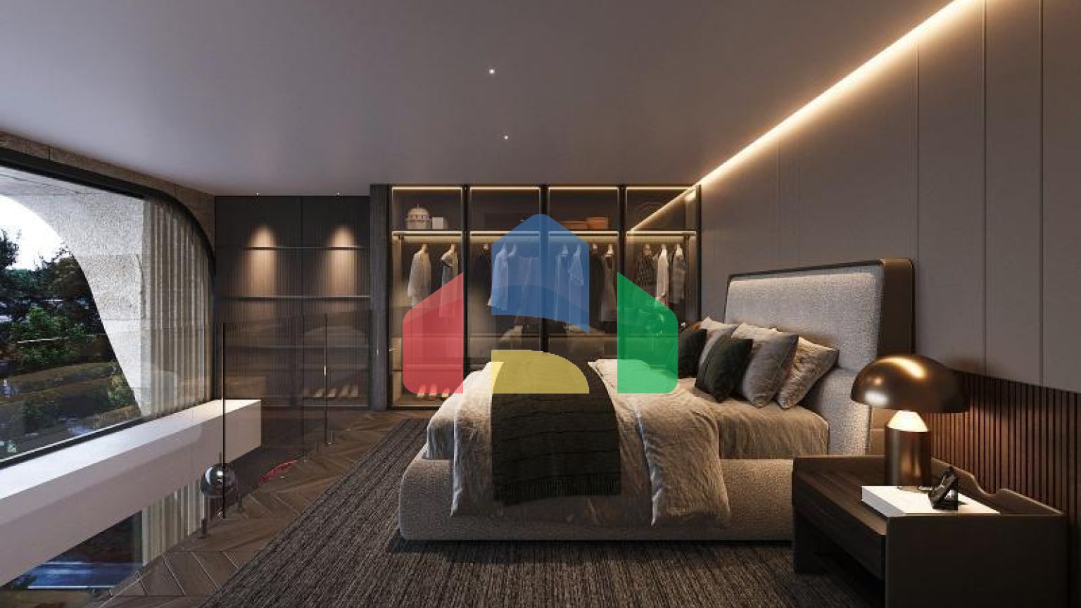 Квартира 1+1 с видом на море в Стамбуле