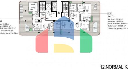 Квартира 1+1 с видом на море в Стамбуле