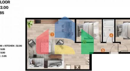 Квартира 1+1 в Стамбуле