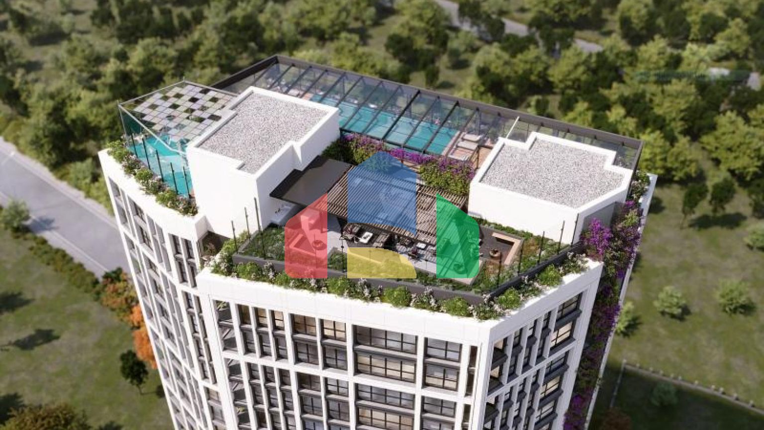 Квартира 1+1 с видом на море в Стамбуле