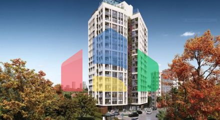 Квартира 1+1 с видом на море в Стамбуле